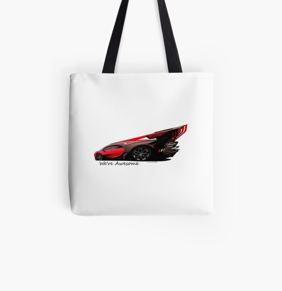 Super Car Art #14 We're Awesome All Over Print Tote Bag