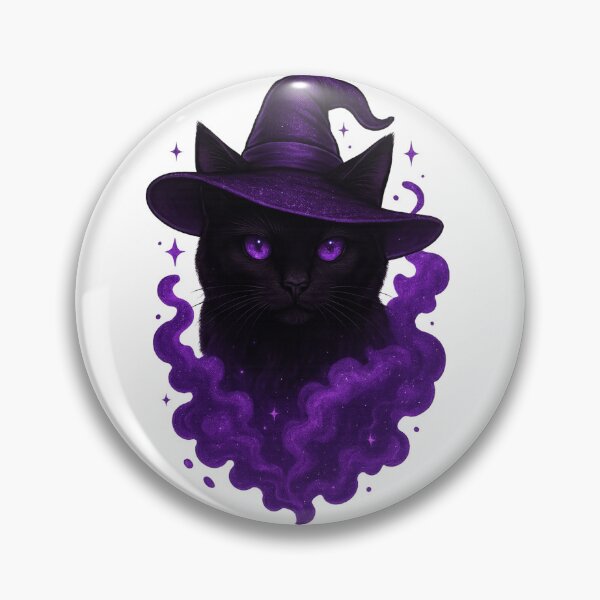 Artikelvorschau, Mystic Witch Cat – Purple Smoke Magic entworfen und verkauft von SarahsSZN.