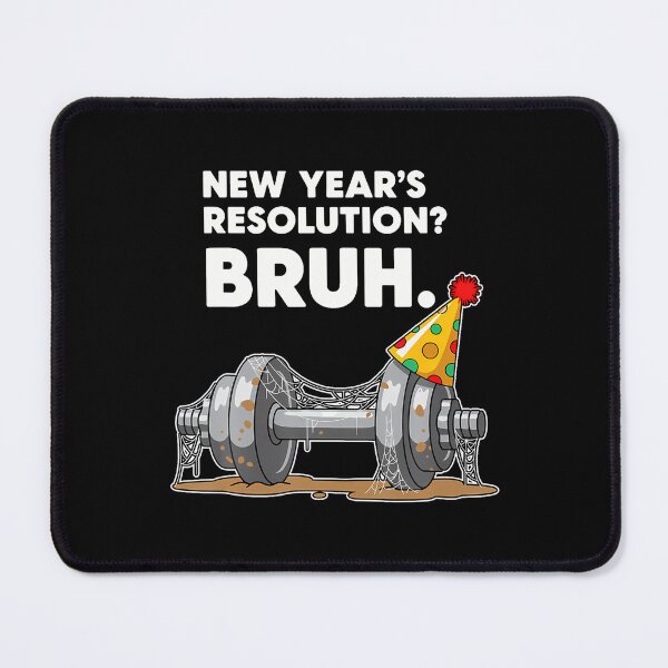 Item preview, New Year Resolution Bruh Funny Lazy Gym Humor Party Cartoon designed and sold by FlorenceNorma.