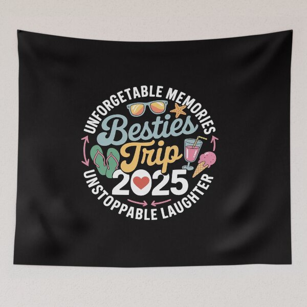 Item preview, Besties Trip 2025 Memories Girl Trip Friends Vacation designed and sold by CareTopping.