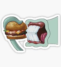 Squidward Eats Krabby Patty Sticker