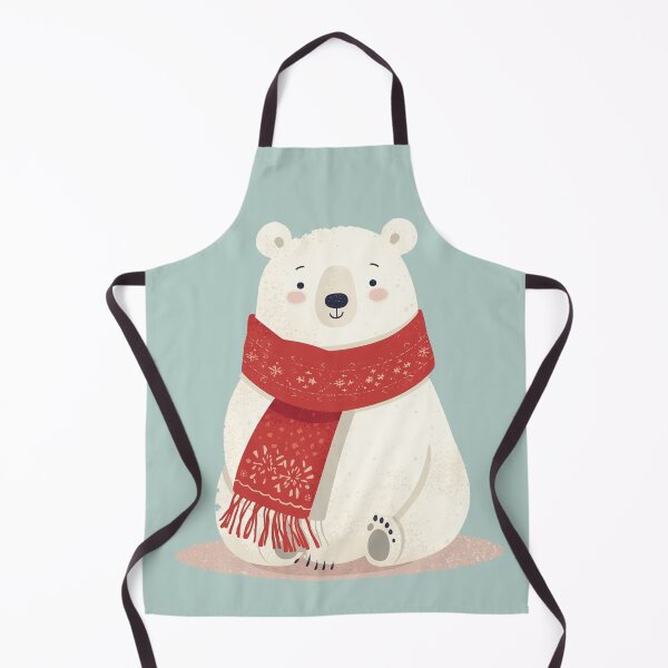 Item preview, Winter Polar Bear with Scarf designed and sold by pixelandpine.