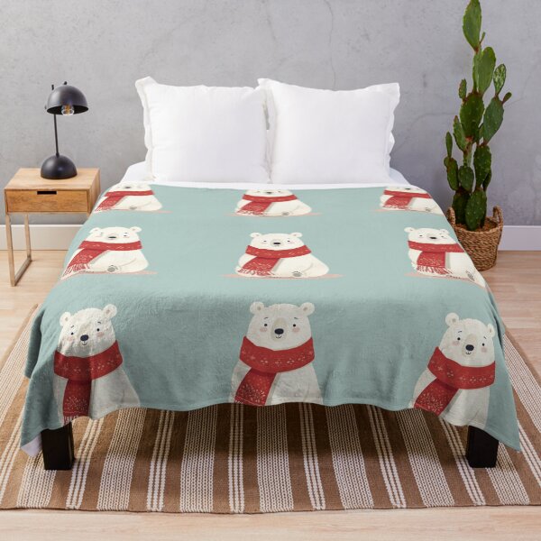 Item preview, Winter Polar Bear with Scarf designed and sold by pixelandpine.