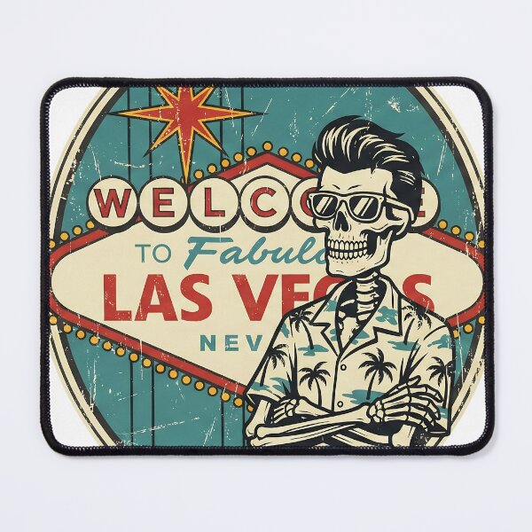 Item preview, Vintage Rockabilly Skeleton at Las Vegas Sign designed and sold by Static Noise.