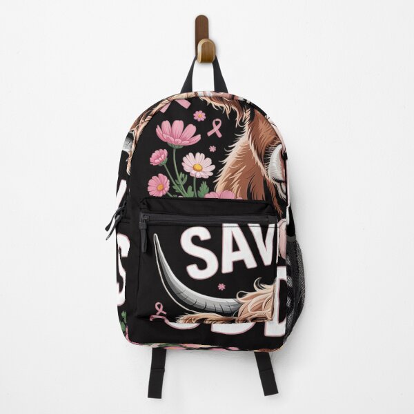Item preview, Save The UDDERS , Highland Cow Breast Cancer Awareness designed and sold by CareTopping.