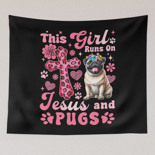 Item preview, Girl Runs On Jesus And Pug Leopard Costume Women Lover designed and sold by OnaConnie.