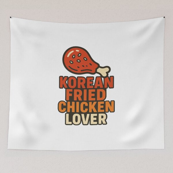 Item preview, Korean Fried Chicken Lover Spicy Foodie Aesthetic Design designed and sold by RedCircleArt.
