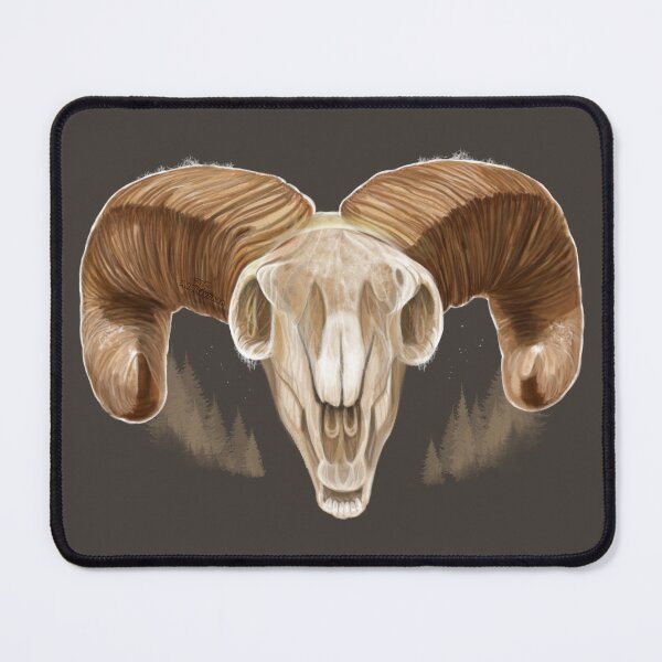 Item preview, Big Horn Sheep Skull, handpainted Painting designed and sold by AK-Hevonen.