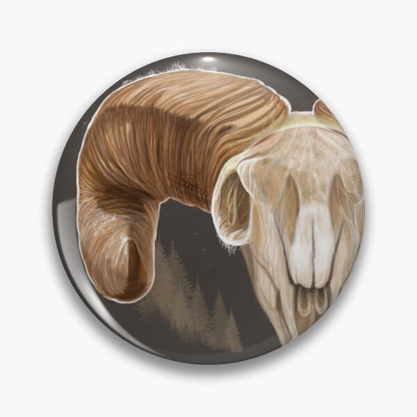 Item preview, Big Horn Sheep Skull, handpainted Painting designed and sold by AK-Hevonen.