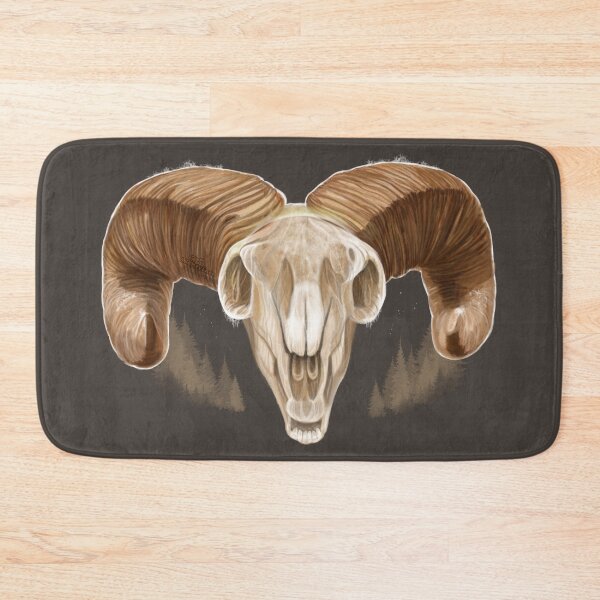 Item preview, Big Horn Sheep Skull, handpainted Painting designed and sold by AK-Hevonen.