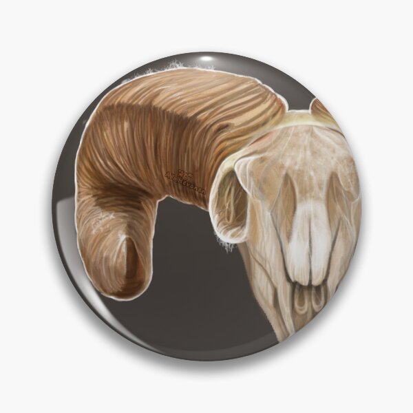 Item preview, Big Horn Sheep Skull, handpainted Painting designed and sold by AK-Hevonen.