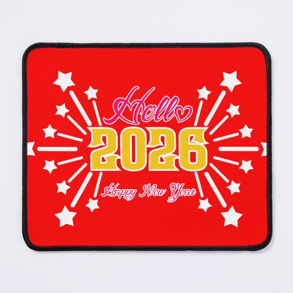 Item preview, Hello 2026 Happy New Year Fireworks Cute Typography T-Shirt designed and sold by Stag Prime Shop.