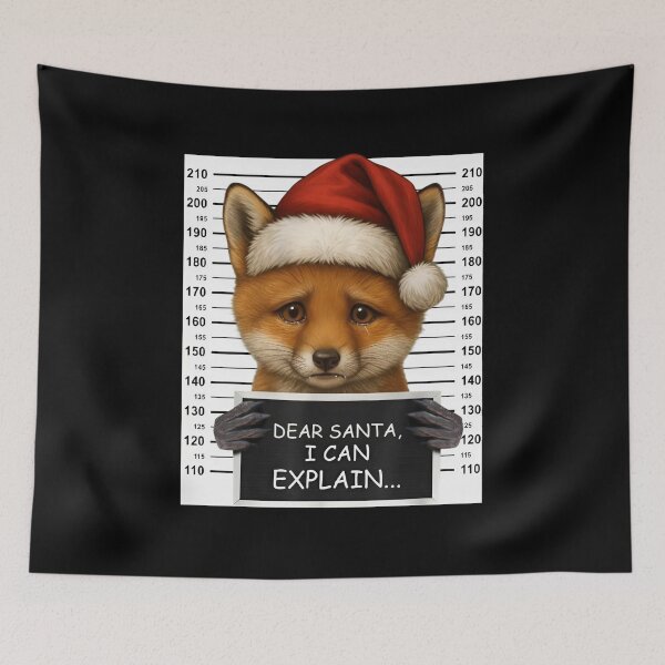 Item preview, Funny Christmas Fox Mugshot T-Shirt designed and sold by LashondaGreen89.