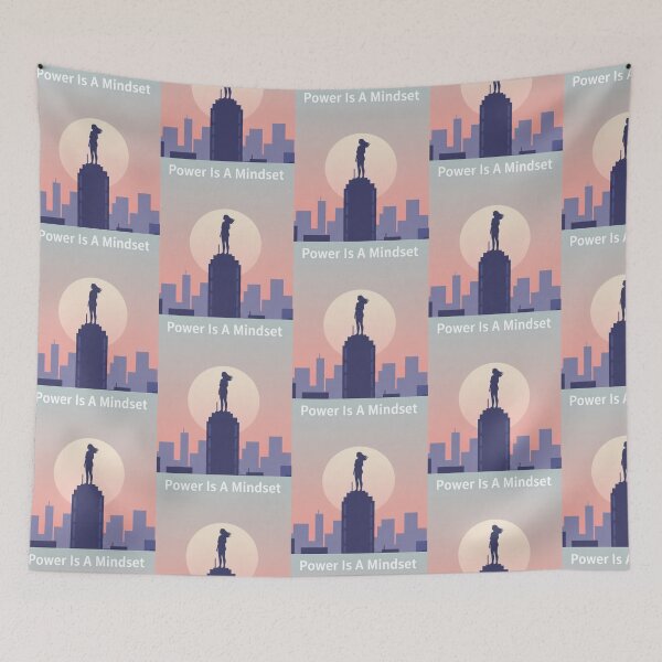 Item preview, Power Is A Mindset – Motivational Urban Aesthetic Silhouette Design designed and sold by CuteOasis.