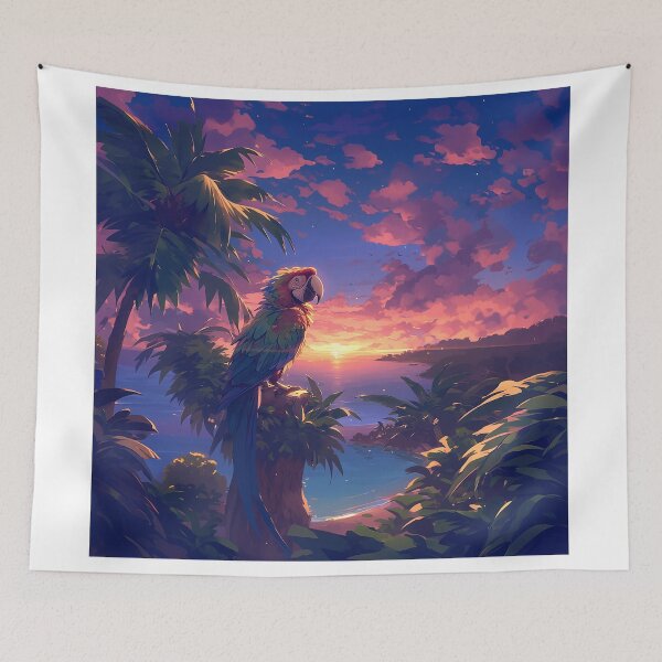 Item preview, Parrot Watching Sunset Over Sea designed and sold by Christian Weiss.