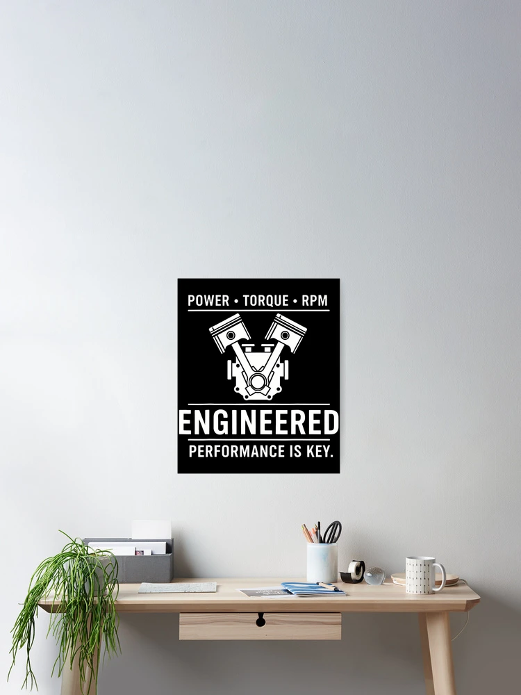 Thumbnail 2 of 3, Poster, Engineered Performance Power Torque Rpm Engine designed and sold by CharlotteSandra.