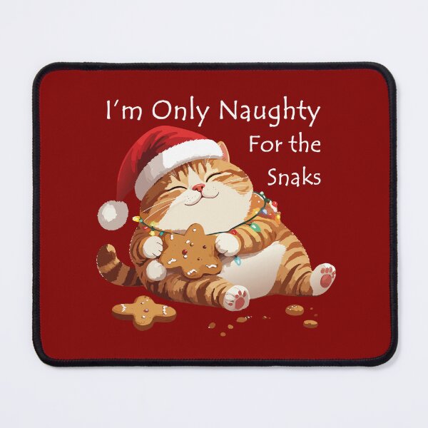 Item preview, I'm Only Naughty For The Snacks Cat T-Shirt | Funny Feasting Feline Gift designed and sold by SylwiaPrint.