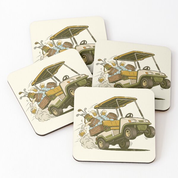 Item preview, Crazy Beer Run Golf Cart – Funny Drunk Golfing Cartoon designed and sold by Imaginationbeyond.