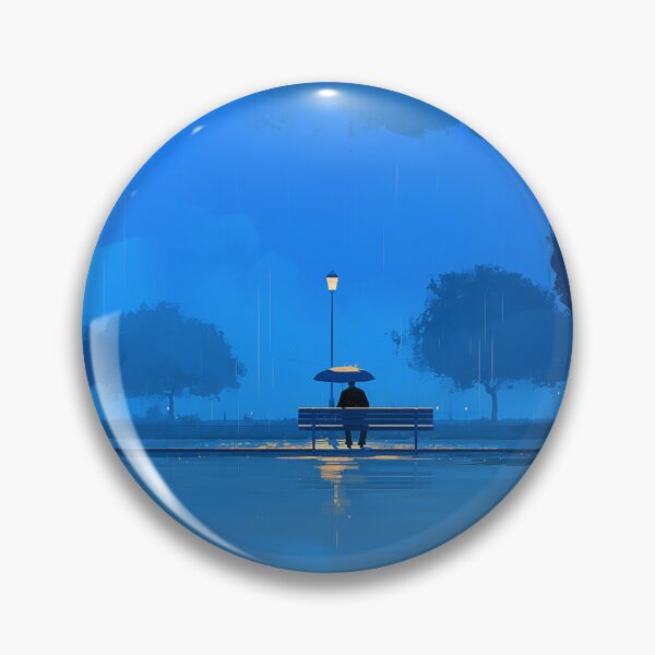 Item preview, Lone Figure on Rainy Bench designed and sold by Christian Weiss.