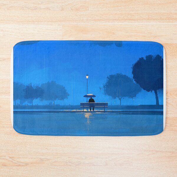 Item preview, Lone Figure on Rainy Bench designed and sold by Christian Weiss.