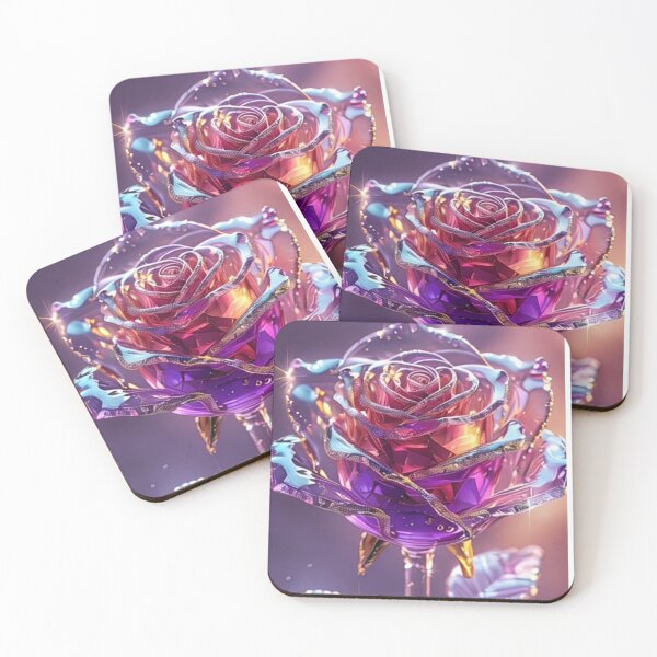Item preview, Crystal Galaxy Rose – Holographic Sparkle Flower Art designed and sold by Muskandesigns.