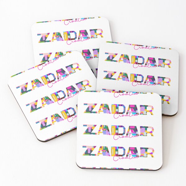 Item preview, Zadar, Croatia, Vibrant Abstract City Typography Art designed and sold by Wanderful-roads.