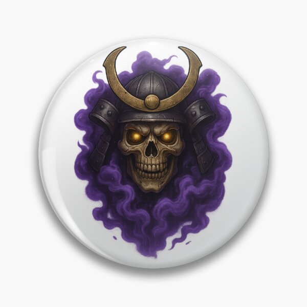 Item preview, Samurai Skull Spirit – Purple Smoke Warrior designed and sold by SarahsSZN.