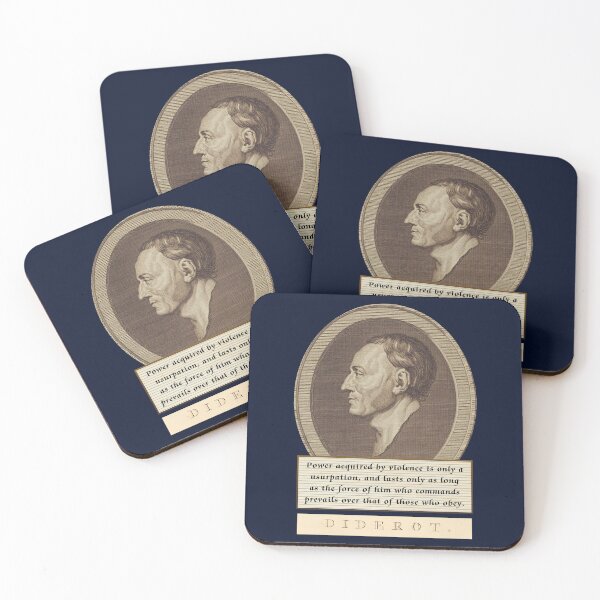 Item preview, Diderot quote: Power acquired by violence is only a usurpation, and lasts only as long as the force of him who commands prevails over that of those who obey. designed and sold by artbleed.