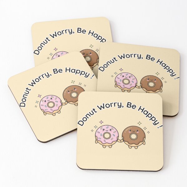Item preview, Cute Donut Duo - Donut Worry Be Happy! designed and sold by SebastianSpace.