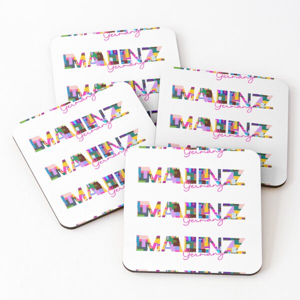 Item preview, Mainz, Germany, Vibrant Abstract City Typography Art designed and sold by Wanderful-roads.