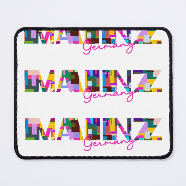 Item preview, Mainz, Germany, Vibrant Abstract City Typography Art designed and sold by Wanderful-roads.