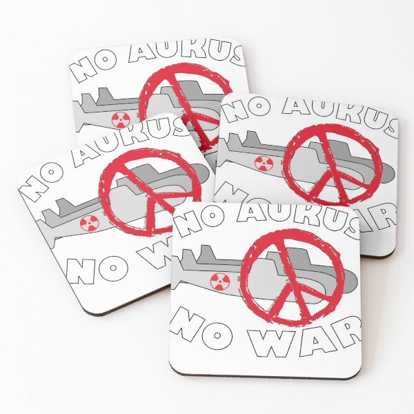Item preview, No Aukus, No War with IPAN for Dark Tshirt designed and sold by IPAN-AU-shop.