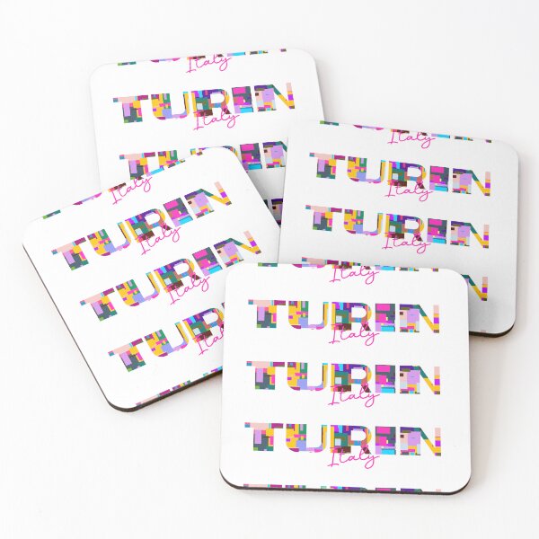 Item preview, Turin, Italy, Vibrant Abstract City Typography Art designed and sold by Wanderful-roads.