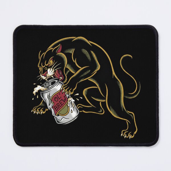 Item preview, Vintage Ferocious Panther With Beer Can designed and sold by Imaginationbeyond.