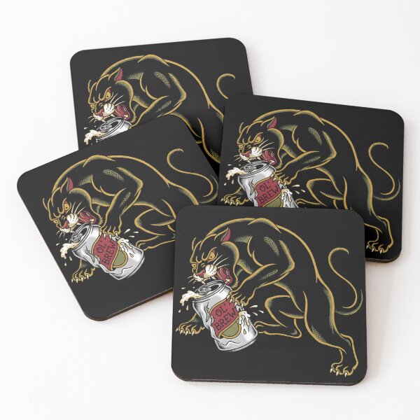 Item preview, Vintage Ferocious Panther With Beer Can designed and sold by Imaginationbeyond.