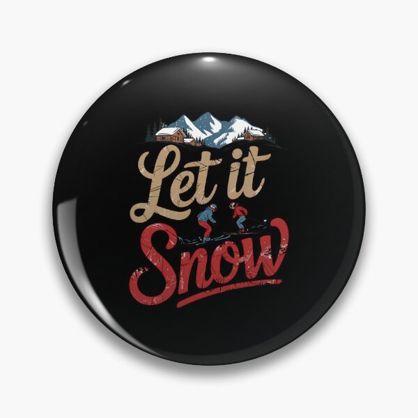 Item preview, Let It Snow Christmas Skiing Snowflakes designed and sold by BakeryDozen.