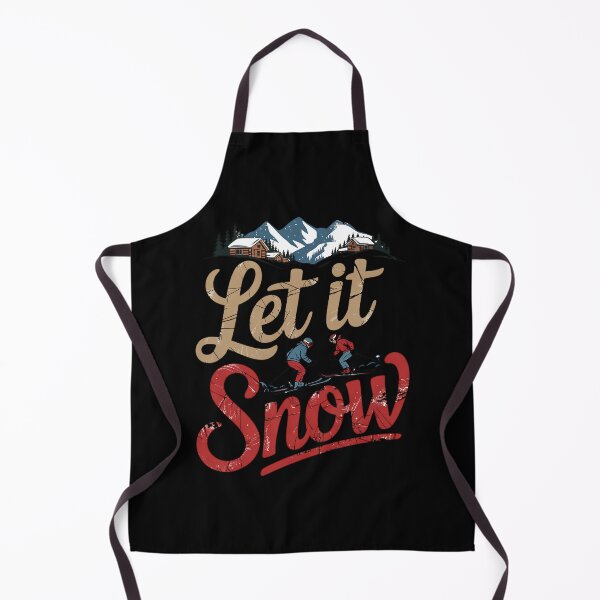 Item preview, Let It Snow Christmas Skiing Snowflakes designed and sold by BakeryDozen.