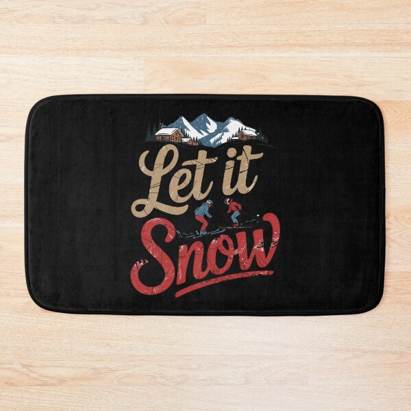 Item preview, Let It Snow Christmas Skiing Snowflakes designed and sold by BakeryDozen.