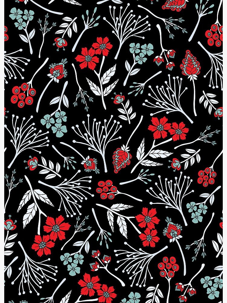 Red Bra With Black Lace Flower Pattern Art Board Print for Sale by  blacklittlemoon