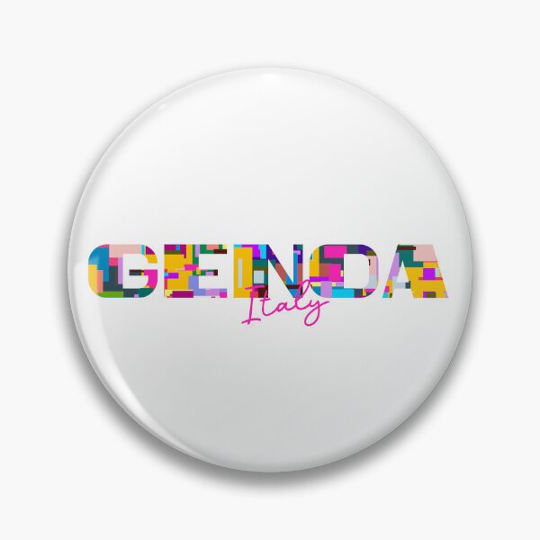Item preview, Genoa, Italy, Vibrant Abstract City Typography Art designed and sold by Wanderful-roads.