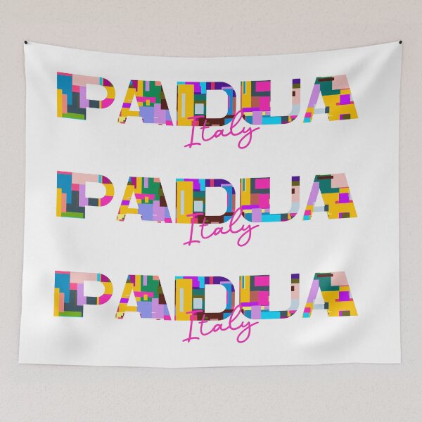 Item preview, Padua, Italy, Vibrant Abstract City Typography Art designed and sold by Wanderful-roads.