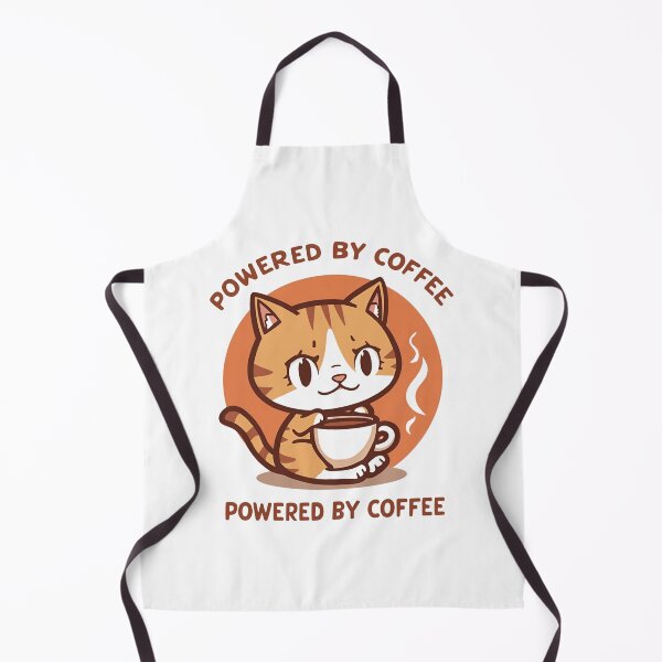 Item preview, Vintage Cat Powered By Coffee – Funny Retro Coffee Lover Design designed and sold by FlorianDIY.