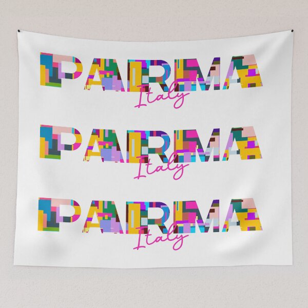 Item preview, Parma, Italy, Vibrant Abstract City Typography Art designed and sold by Wanderful-roads.