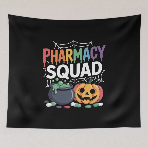 Item preview, Pills Pharmacy Halloween Squad Crew Pumpkin Vibe Costume designed and sold by GasVille.