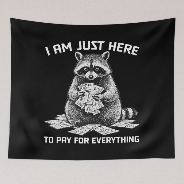 Item preview, Past Due Raccoon Funny Money T-Shirt designed and sold by TinaMDedrick.