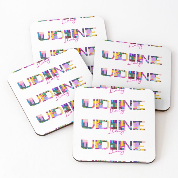 Item preview, Udine, Italy, Vibrant Abstract City Typography Art designed and sold by Wanderful-roads.