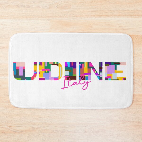 Item preview, Udine, Italy, Vibrant Abstract City Typography Art designed and sold by Wanderful-roads.