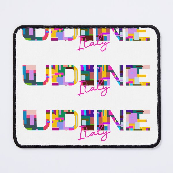 Item preview, Udine, Italy, Vibrant Abstract City Typography Art designed and sold by Wanderful-roads.