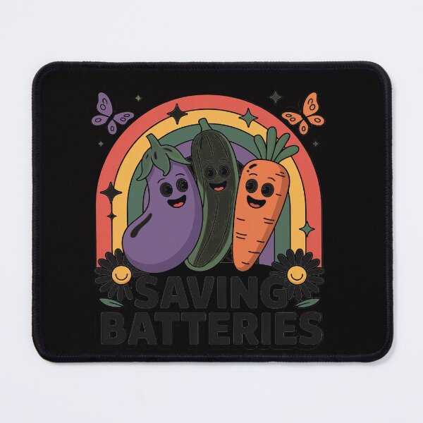 Item preview, Saving Batteries Going Green Vegetarian Vegan Planet Earth designed and sold by OlafLica.
