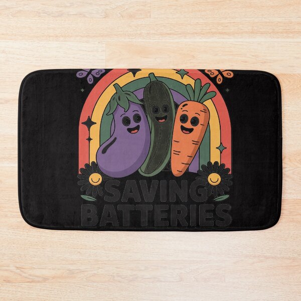 Item preview, Saving Batteries Going Green Vegetarian Vegan Planet Earth designed and sold by OlafLica.